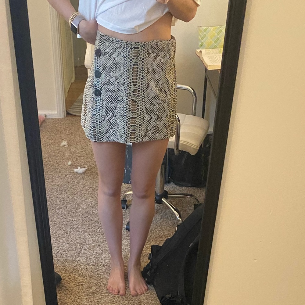 Zara snakeskin skort